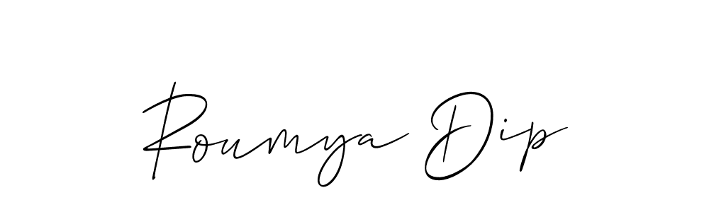 Check out images of Autograph of Roumya Dip name. Actor Roumya Dip Signature Style. Allison_Script is a professional sign style online. Roumya Dip signature style 2 images and pictures png