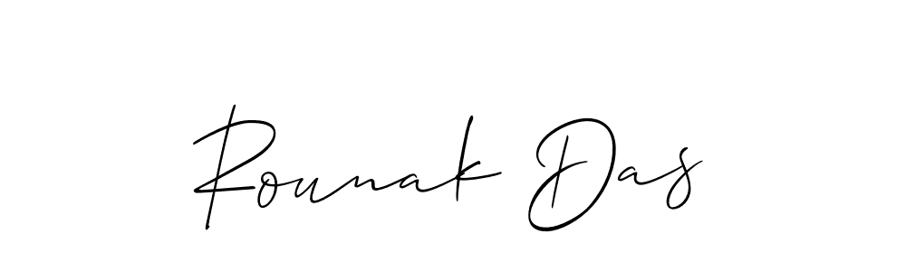 How to make Rounak Das name signature. Use Allison_Script style for creating short signs online. This is the latest handwritten sign. Rounak Das signature style 2 images and pictures png