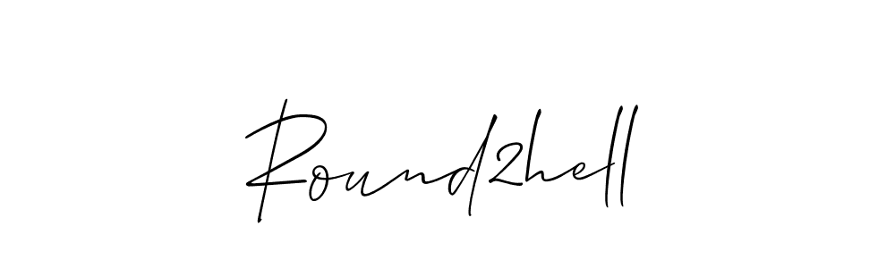 Use a signature maker to create a handwritten signature online. With this signature software, you can design (Allison_Script) your own signature for name Round2hell. Round2hell signature style 2 images and pictures png