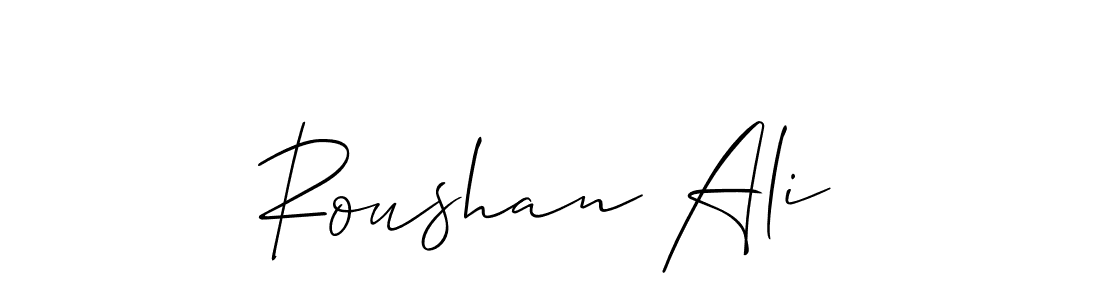 Allison_Script is a professional signature style that is perfect for those who want to add a touch of class to their signature. It is also a great choice for those who want to make their signature more unique. Get Roushan Ali name to fancy signature for free. Roushan Ali signature style 2 images and pictures png