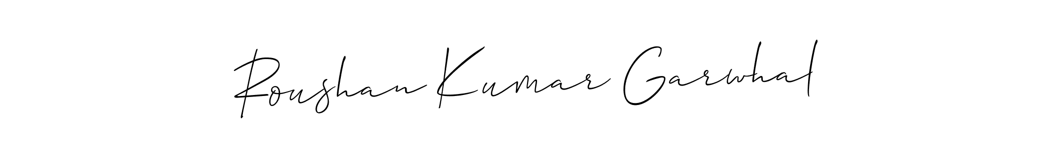 Roushan Kumar Garwhal stylish signature style. Best Handwritten Sign (Allison_Script) for my name. Handwritten Signature Collection Ideas for my name Roushan Kumar Garwhal. Roushan Kumar Garwhal signature style 2 images and pictures png