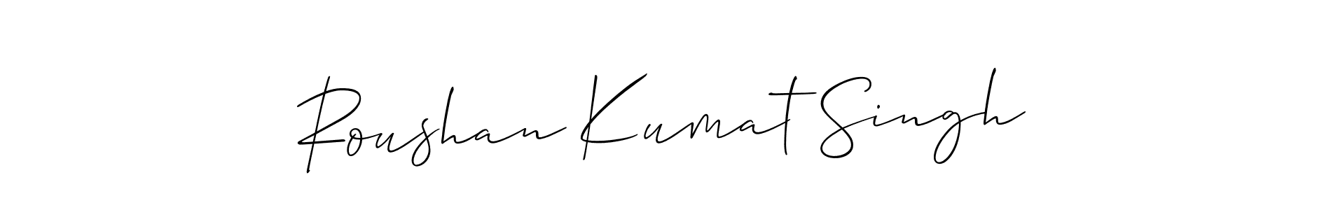 Use a signature maker to create a handwritten signature online. With this signature software, you can design (Allison_Script) your own signature for name Roushan Kumat Singh. Roushan Kumat Singh signature style 2 images and pictures png