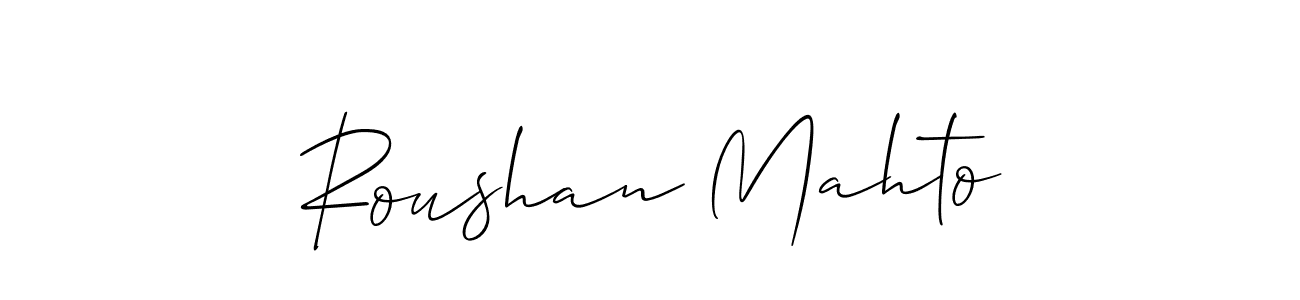 Also we have Roushan Mahto name is the best signature style. Create professional handwritten signature collection using Allison_Script autograph style. Roushan Mahto signature style 2 images and pictures png