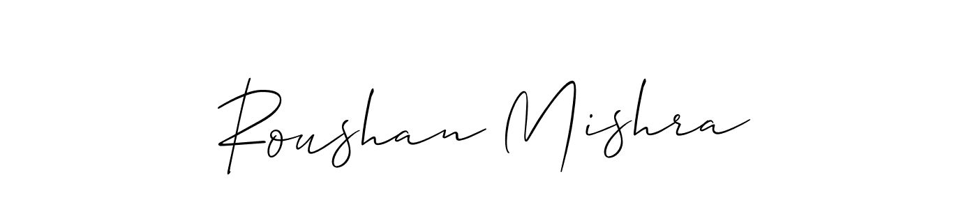 How to Draw Roushan Mishra signature style? Allison_Script is a latest design signature styles for name Roushan Mishra. Roushan Mishra signature style 2 images and pictures png