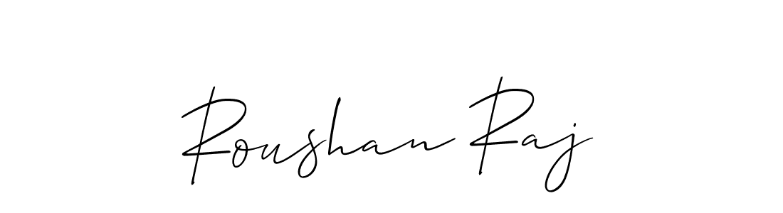The best way (Allison_Script) to make a short signature is to pick only two or three words in your name. The name Roushan Raj include a total of six letters. For converting this name. Roushan Raj signature style 2 images and pictures png