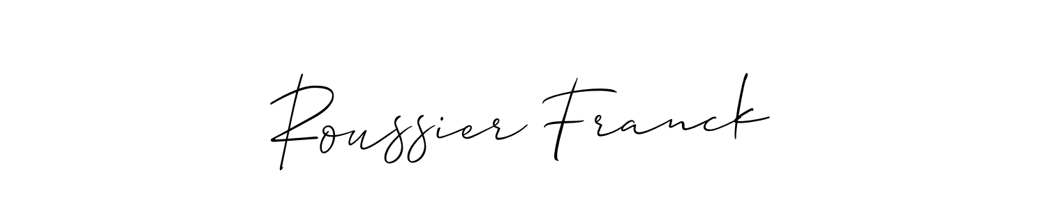 How to make Roussier Franck signature? Allison_Script is a professional autograph style. Create handwritten signature for Roussier Franck name. Roussier Franck signature style 2 images and pictures png