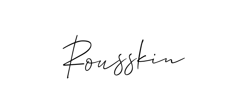 Also we have Rousskin name is the best signature style. Create professional handwritten signature collection using Allison_Script autograph style. Rousskin signature style 2 images and pictures png