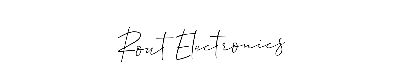 How to Draw Rout Electronics signature style? Allison_Script is a latest design signature styles for name Rout Electronics. Rout Electronics signature style 2 images and pictures png