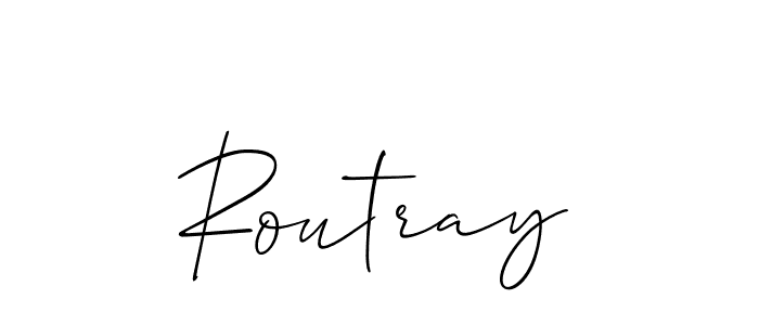 Create a beautiful signature design for name Routray. With this signature (Allison_Script) fonts, you can make a handwritten signature for free. Routray signature style 2 images and pictures png