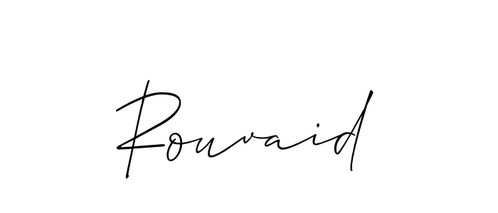 How to make Rouvaid signature? Allison_Script is a professional autograph style. Create handwritten signature for Rouvaid name. Rouvaid signature style 2 images and pictures png