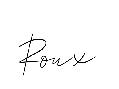 Roux stylish signature style. Best Handwritten Sign (Allison_Script) for my name. Handwritten Signature Collection Ideas for my name Roux. Roux signature style 2 images and pictures png