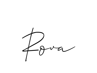 Create a beautiful signature design for name Rova. With this signature (Allison_Script) fonts, you can make a handwritten signature for free. Rova signature style 2 images and pictures png