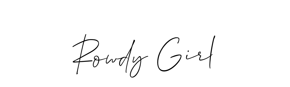 Similarly Allison_Script is the best handwritten signature design. Signature creator online .You can use it as an online autograph creator for name Rowdy Girl. Rowdy Girl signature style 2 images and pictures png