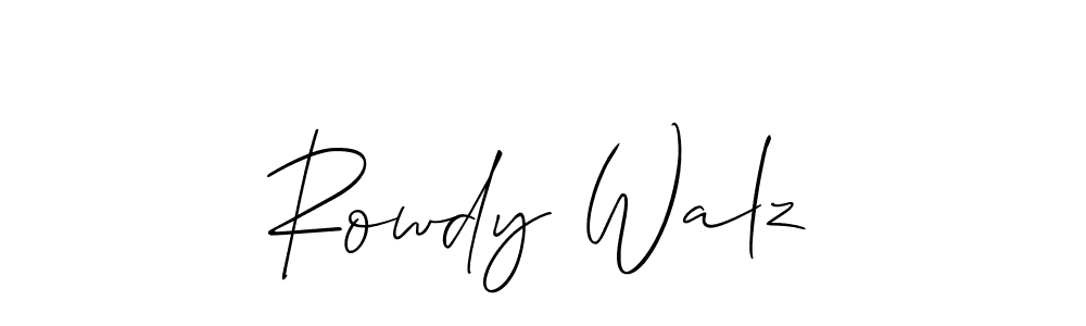 How to make Rowdy Walz signature? Allison_Script is a professional autograph style. Create handwritten signature for Rowdy Walz name. Rowdy Walz signature style 2 images and pictures png