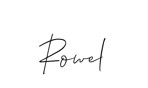 Rowel stylish signature style. Best Handwritten Sign (Allison_Script) for my name. Handwritten Signature Collection Ideas for my name Rowel. Rowel signature style 2 images and pictures png