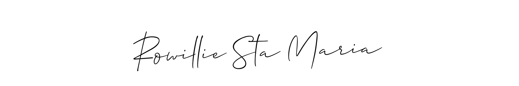 See photos of Rowillie Sta Maria official signature by Spectra . Check more albums & portfolios. Read reviews & check more about Allison_Script font. Rowillie Sta Maria signature style 2 images and pictures png