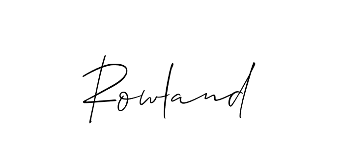 How to make Rowland name signature. Use Allison_Script style for creating short signs online. This is the latest handwritten sign. Rowland signature style 2 images and pictures png