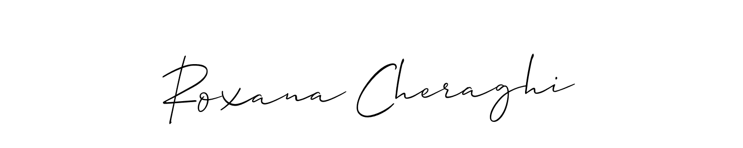 This is the best signature style for the Roxana Cheraghi name. Also you like these signature font (Allison_Script). Mix name signature. Roxana Cheraghi signature style 2 images and pictures png