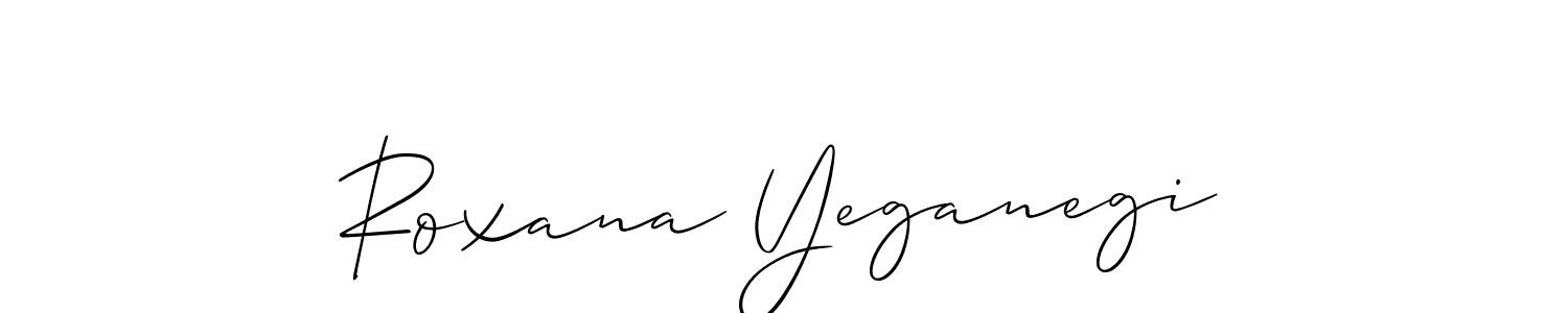 Design your own signature with our free online signature maker. With this signature software, you can create a handwritten (Allison_Script) signature for name Roxana Yeganegi. Roxana Yeganegi signature style 2 images and pictures png