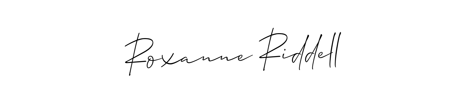 Allison_Script is a professional signature style that is perfect for those who want to add a touch of class to their signature. It is also a great choice for those who want to make their signature more unique. Get Roxanne Riddell name to fancy signature for free. Roxanne Riddell signature style 2 images and pictures png