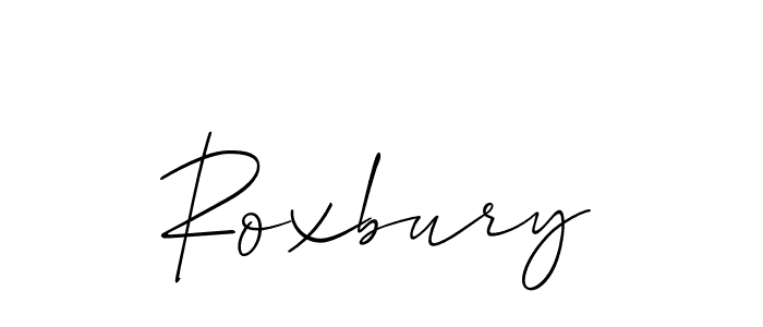 Make a beautiful signature design for name Roxbury. With this signature (Allison_Script) style, you can create a handwritten signature for free. Roxbury signature style 2 images and pictures png