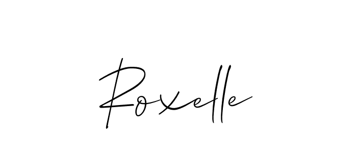 How to make Roxelle name signature. Use Allison_Script style for creating short signs online. This is the latest handwritten sign. Roxelle signature style 2 images and pictures png
