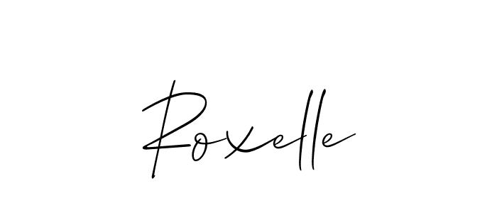 How to make Roxelle name signature. Use Allison_Script style for creating short signs online. This is the latest handwritten sign. Roxelle signature style 2 images and pictures png