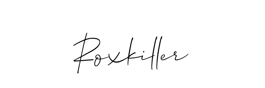 Check out images of Autograph of Roxkiller name. Actor Roxkiller Signature Style. Allison_Script is a professional sign style online. Roxkiller signature style 2 images and pictures png