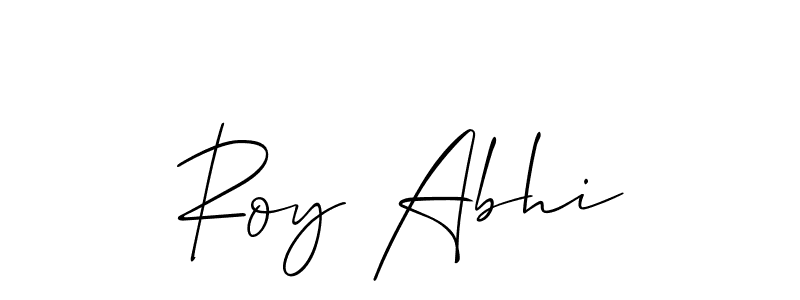 Allison_Script is a professional signature style that is perfect for those who want to add a touch of class to their signature. It is also a great choice for those who want to make their signature more unique. Get Roy Abhi name to fancy signature for free. Roy Abhi signature style 2 images and pictures png