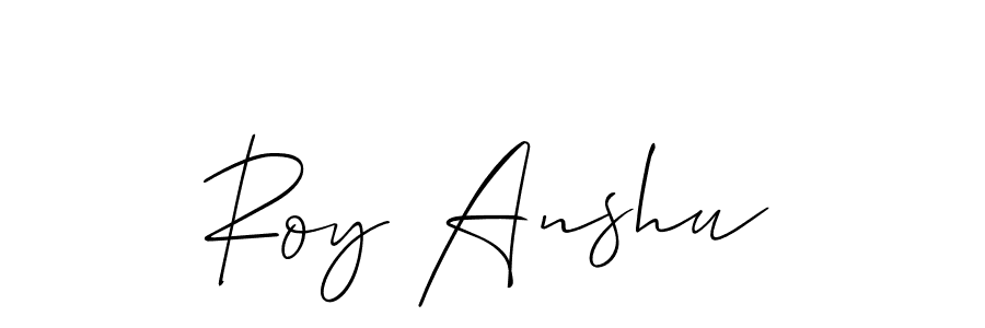 Roy Anshu stylish signature style. Best Handwritten Sign (Allison_Script) for my name. Handwritten Signature Collection Ideas for my name Roy Anshu. Roy Anshu signature style 2 images and pictures png