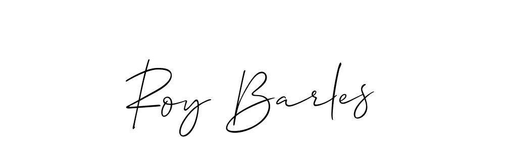 Use a signature maker to create a handwritten signature online. With this signature software, you can design (Allison_Script) your own signature for name Roy Barles. Roy Barles signature style 2 images and pictures png