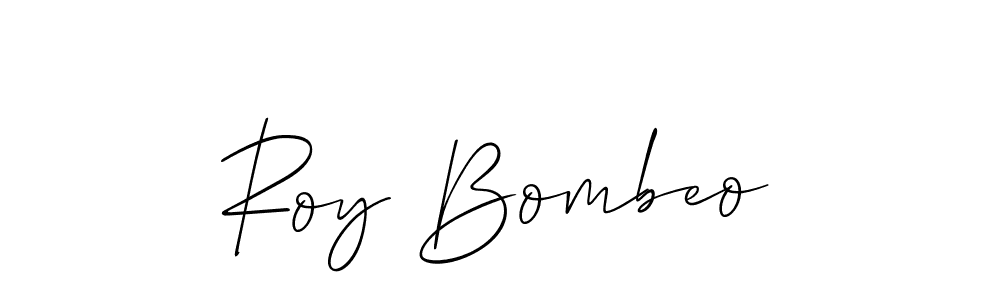Roy Bombeo stylish signature style. Best Handwritten Sign (Allison_Script) for my name. Handwritten Signature Collection Ideas for my name Roy Bombeo. Roy Bombeo signature style 2 images and pictures png