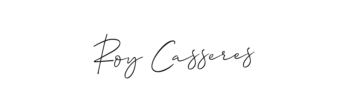 Roy Casseres stylish signature style. Best Handwritten Sign (Allison_Script) for my name. Handwritten Signature Collection Ideas for my name Roy Casseres. Roy Casseres signature style 2 images and pictures png