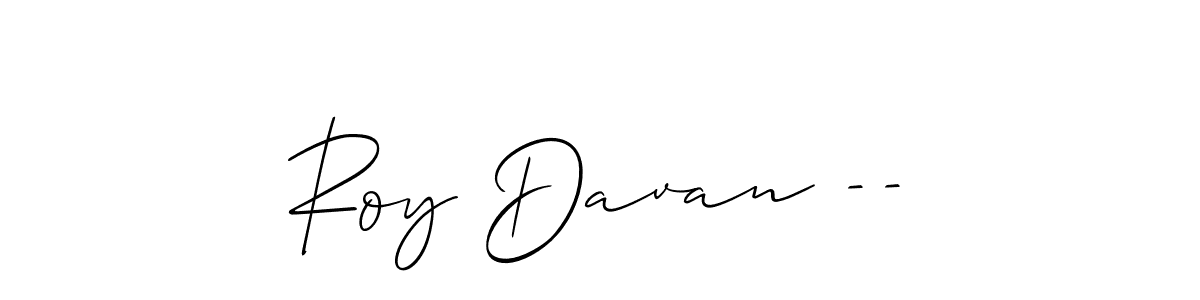 This is the best signature style for the Roy Davan -- name. Also you like these signature font (Allison_Script). Mix name signature. Roy Davan -- signature style 2 images and pictures png