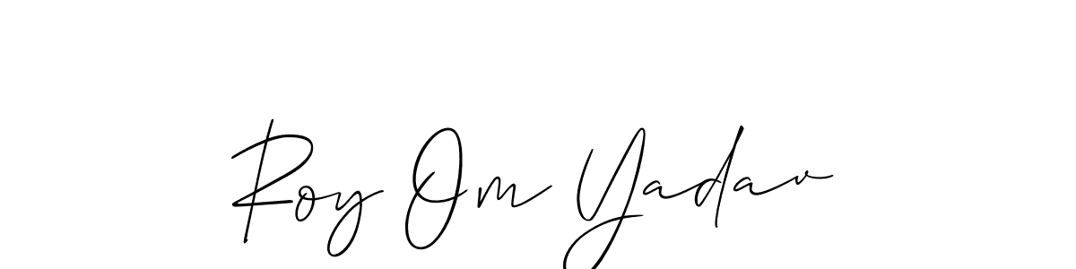 Roy Om Yadav stylish signature style. Best Handwritten Sign (Allison_Script) for my name. Handwritten Signature Collection Ideas for my name Roy Om Yadav. Roy Om Yadav signature style 2 images and pictures png