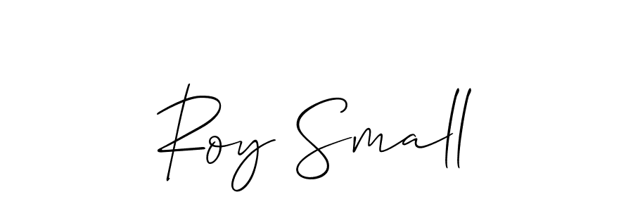 The best way (Allison_Script) to make a short signature is to pick only two or three words in your name. The name Roy Small include a total of six letters. For converting this name. Roy Small signature style 2 images and pictures png