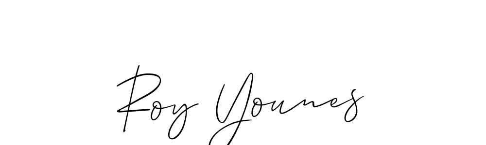 Roy Younes stylish signature style. Best Handwritten Sign (Allison_Script) for my name. Handwritten Signature Collection Ideas for my name Roy Younes. Roy Younes signature style 2 images and pictures png