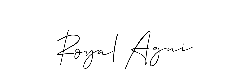 Royal Agni stylish signature style. Best Handwritten Sign (Allison_Script) for my name. Handwritten Signature Collection Ideas for my name Royal Agni. Royal Agni signature style 2 images and pictures png