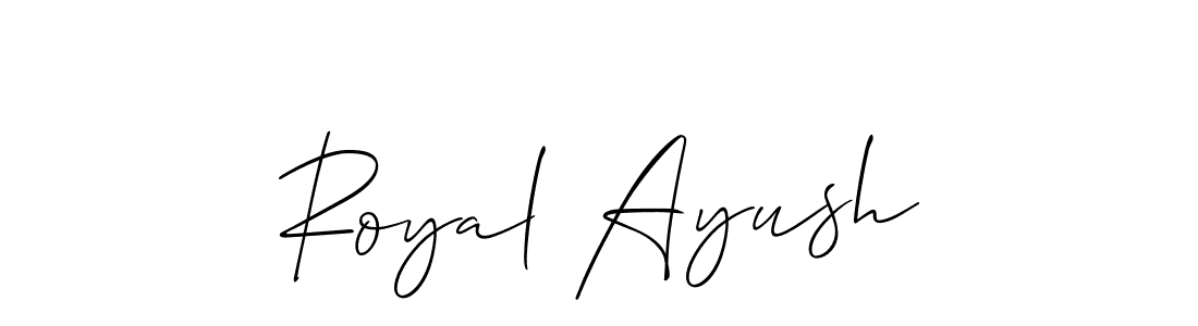 Similarly Allison_Script is the best handwritten signature design. Signature creator online .You can use it as an online autograph creator for name Royal Ayush. Royal Ayush signature style 2 images and pictures png