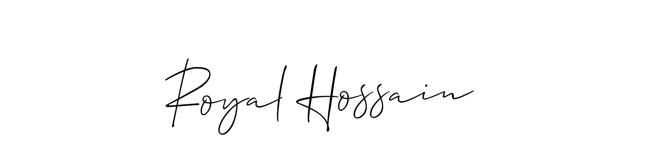 Design your own signature with our free online signature maker. With this signature software, you can create a handwritten (Allison_Script) signature for name Royal Hossain. Royal Hossain signature style 2 images and pictures png