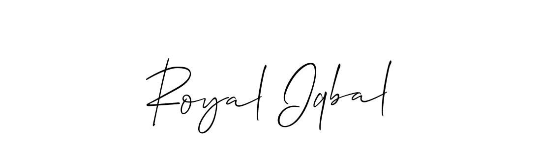 How to make Royal Iqbal name signature. Use Allison_Script style for creating short signs online. This is the latest handwritten sign. Royal Iqbal signature style 2 images and pictures png