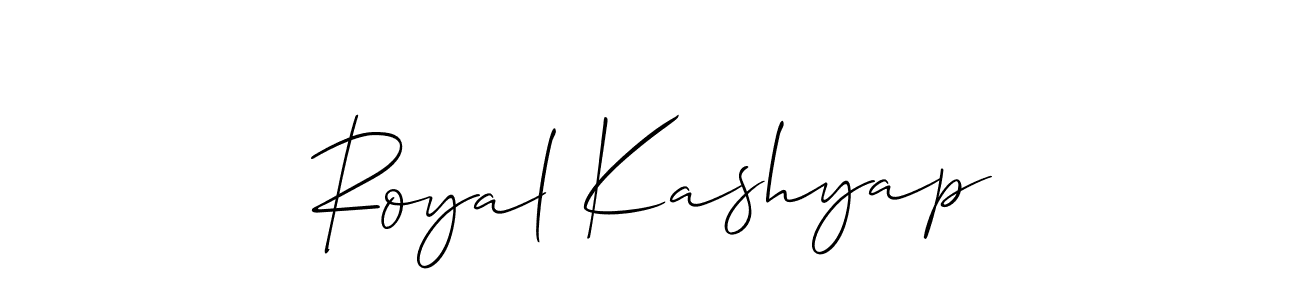 You should practise on your own different ways (Allison_Script) to write your name (Royal Kashyap) in signature. don't let someone else do it for you. Royal Kashyap signature style 2 images and pictures png