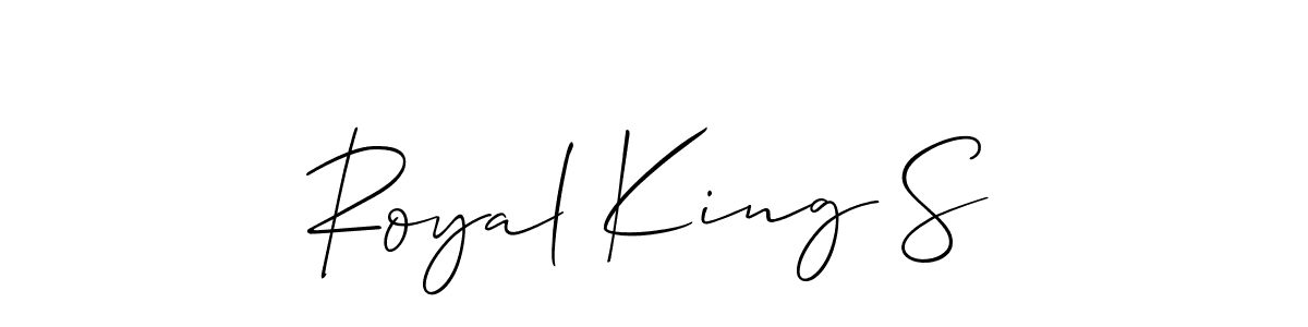 Make a beautiful signature design for name Royal King S. With this signature (Allison_Script) style, you can create a handwritten signature for free. Royal King S signature style 2 images and pictures png