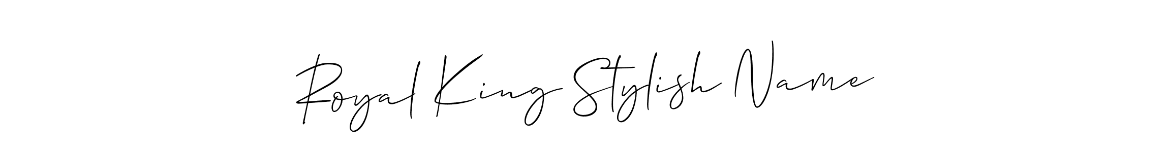 Create a beautiful signature design for name Royal King Stylish Name. With this signature (Allison_Script) fonts, you can make a handwritten signature for free. Royal King Stylish Name signature style 2 images and pictures png