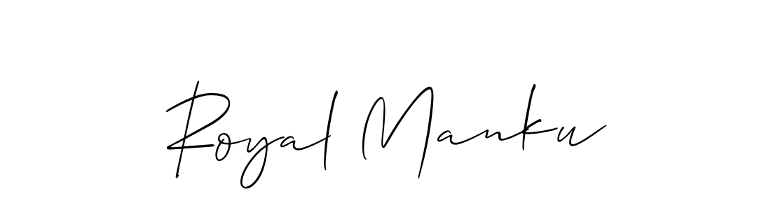 How to make Royal Manku name signature. Use Allison_Script style for creating short signs online. This is the latest handwritten sign. Royal Manku signature style 2 images and pictures png