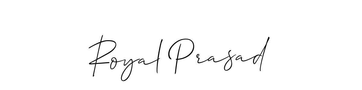 How to make Royal Prasad name signature. Use Allison_Script style for creating short signs online. This is the latest handwritten sign. Royal Prasad signature style 2 images and pictures png