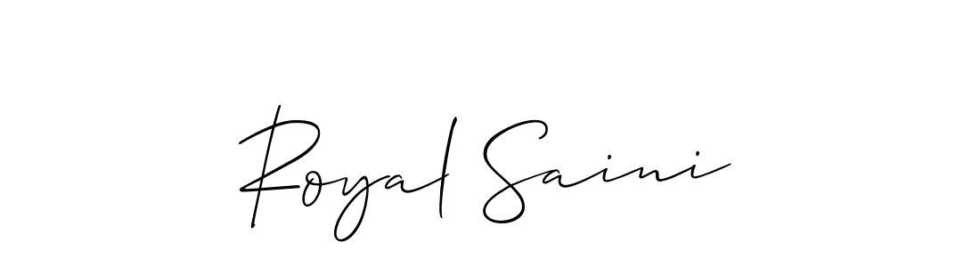 How to Draw Royal Saini signature style? Allison_Script is a latest design signature styles for name Royal Saini. Royal Saini signature style 2 images and pictures png