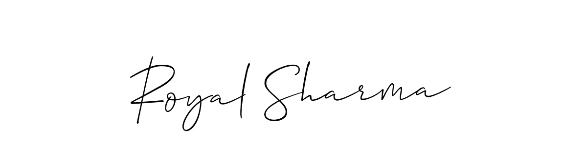 if you are searching for the best signature style for your name Royal Sharma. so please give up your signature search. here we have designed multiple signature styles  using Allison_Script. Royal Sharma signature style 2 images and pictures png