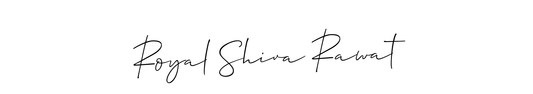 Create a beautiful signature design for name Royal Shiva Rawat. With this signature (Allison_Script) fonts, you can make a handwritten signature for free. Royal Shiva Rawat signature style 2 images and pictures png