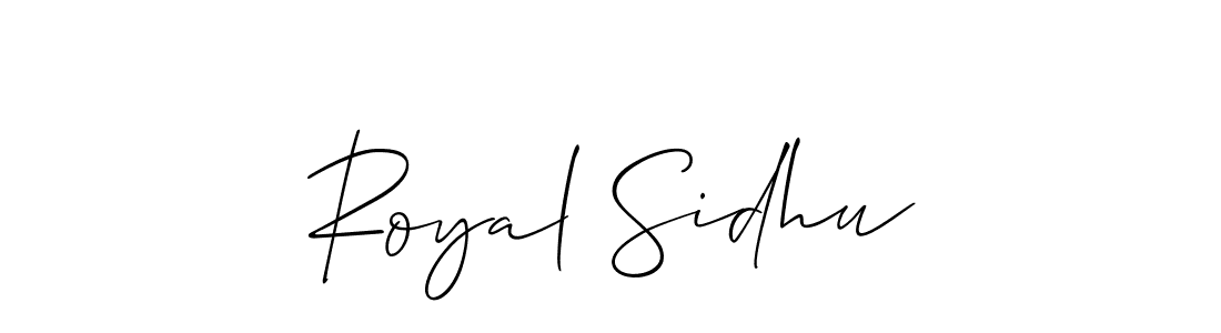 You should practise on your own different ways (Allison_Script) to write your name (Royal Sidhu) in signature. don't let someone else do it for you. Royal Sidhu signature style 2 images and pictures png